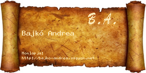 Bajkó Andrea névjegykártya