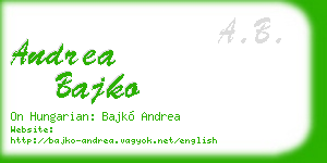 andrea bajko business card
