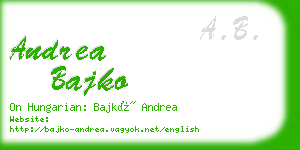 andrea bajko business card